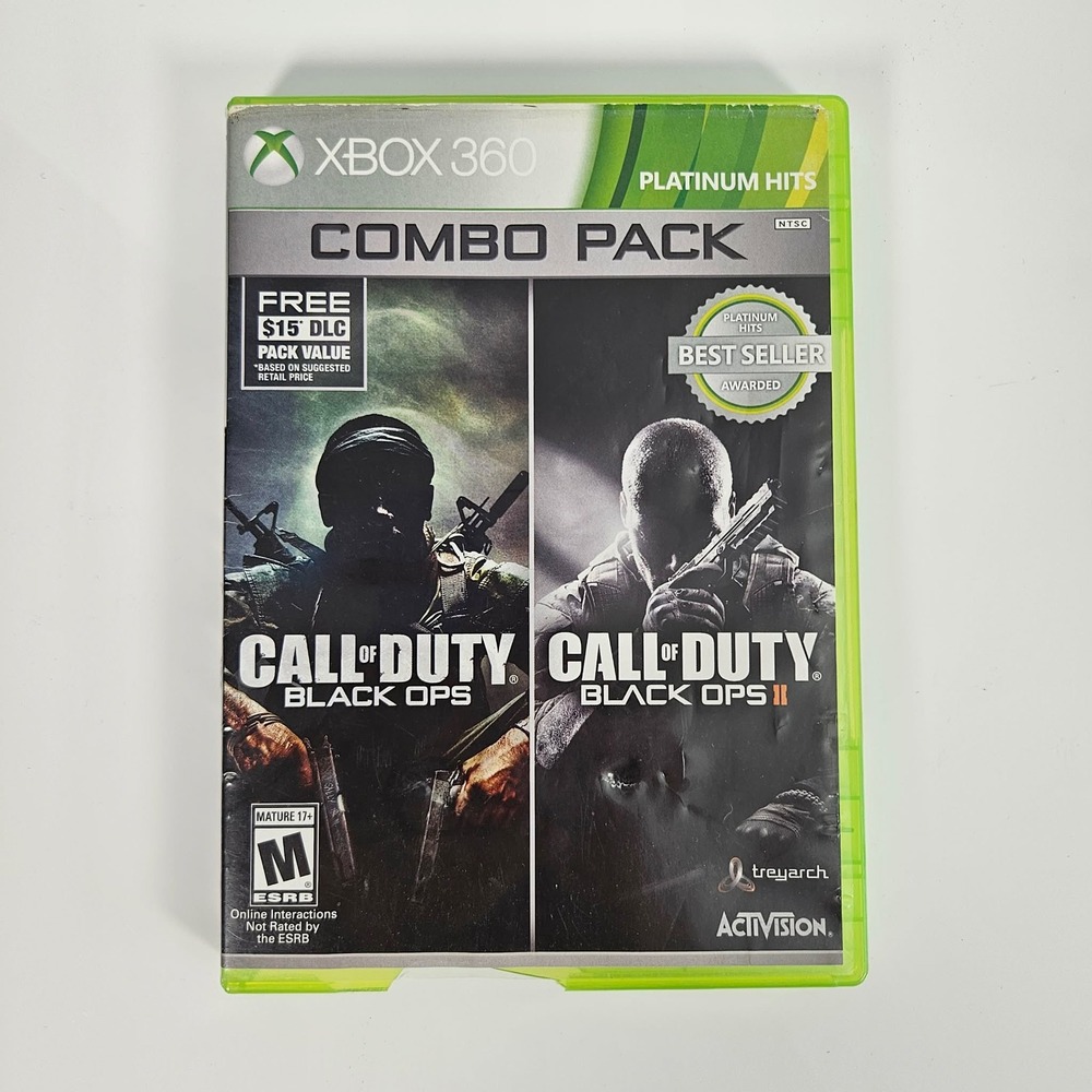 Call of Duty Black Ops & Black Ops II Combo Pack Xbox 360 Platinum Hits 2-Disc